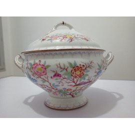 Soupière en porcelaine de Sarreguemines diam 24 cm minton 252