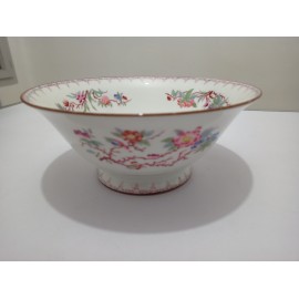 Saladier en porcelaine de Sarreguemines minton 252 environ 26 cm