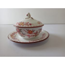 Beurrier porcelaine de Sarreguemines minton 252 forme poire