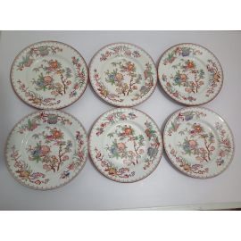 Lot de 6 assiettes diam 21,5 cm pâte opaque Sarreguemines minton 252