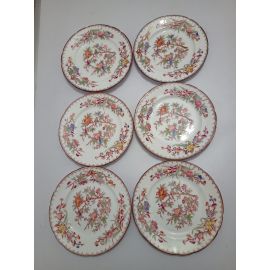 Lot de 6 assiettes diam 18.5 cm porcelaine Sarreguemines minton 252