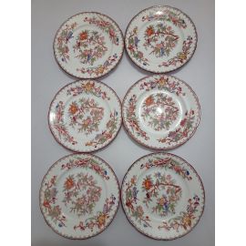 Lot n°2 de 6 assiettes diam 18.5 cm porcelaine Sarreguemines minton 252