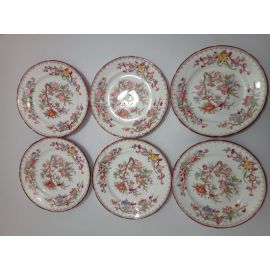 Lot n°4 de 6 assiettes diam 18.5 cm porcelaine Sarreguemines minton 252