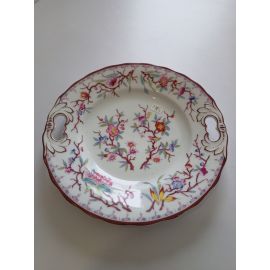 Plat rond diam 23.8 cm Wirz et Riffart Nippes 1852-1882 Décor minton 252