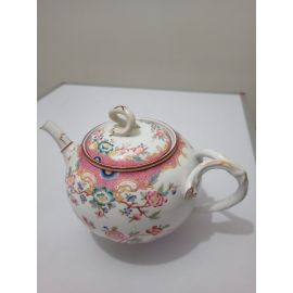 Théière diam 16.5 cm en porcelaine Sarreguemines décor n°216 fêle au couvercle