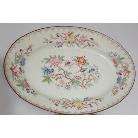 1 plat ovale 41 cm porcelaine de Sarreguemines minton 252